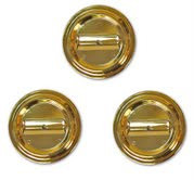 Brass Finish Lucite Castor Cups